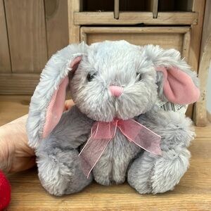 DanDee Easter Plush Bunny Rabbit Kmart Grey Soft Mini Hang Tag 2013 Pink